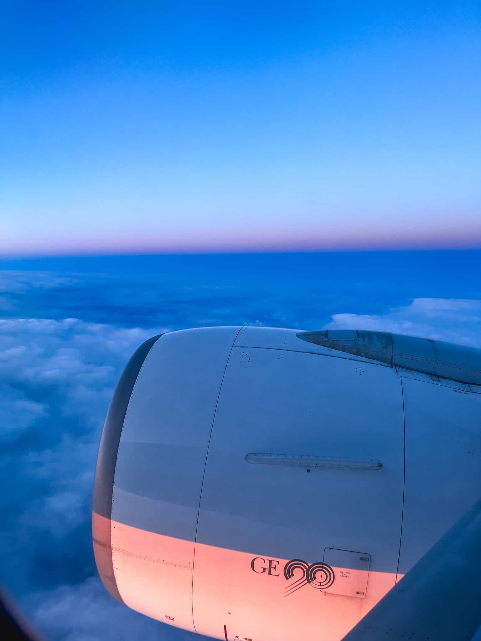 sunrise airplace view in Eva Air