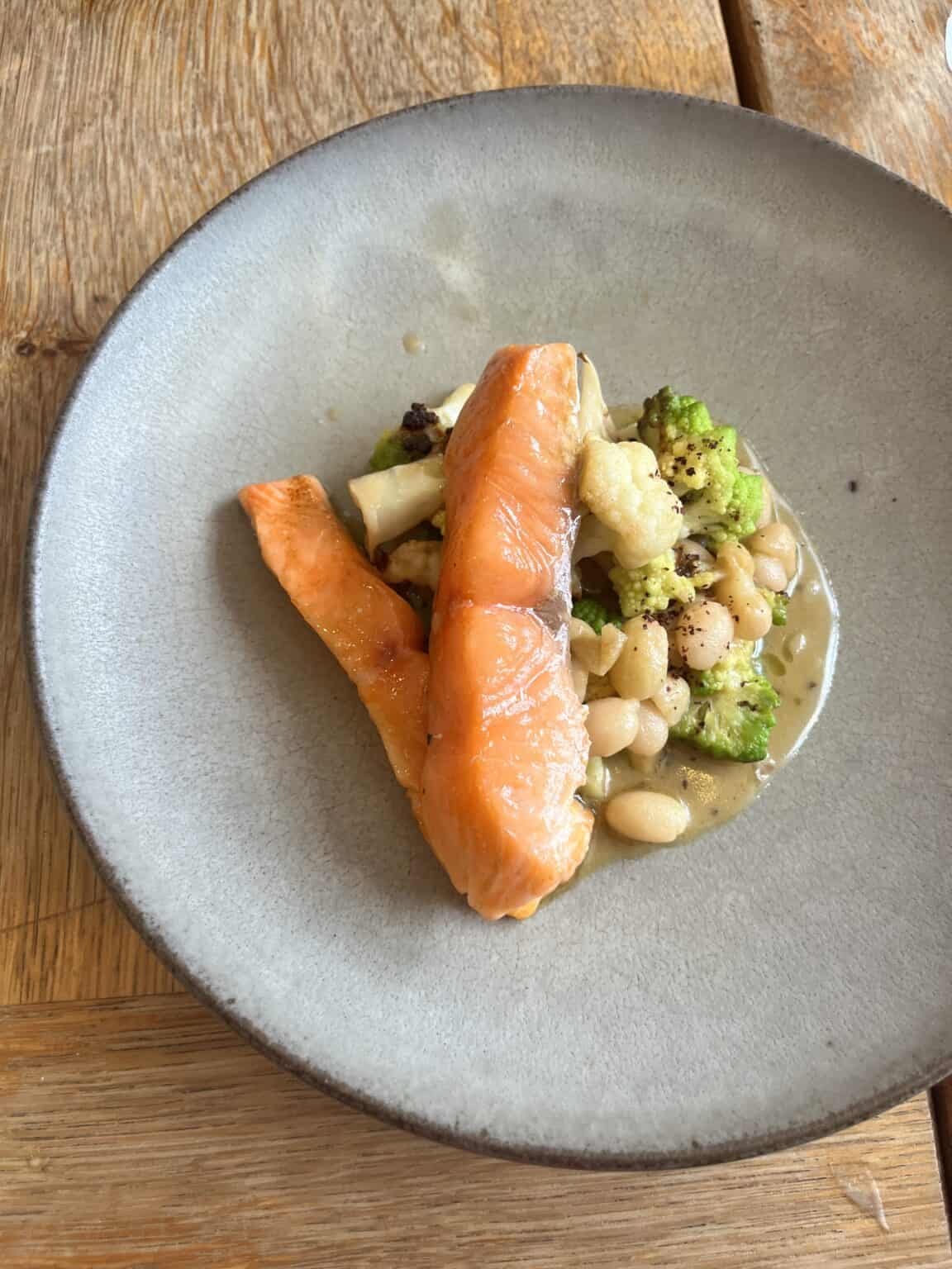 Salmon at Mokonuts in Paris