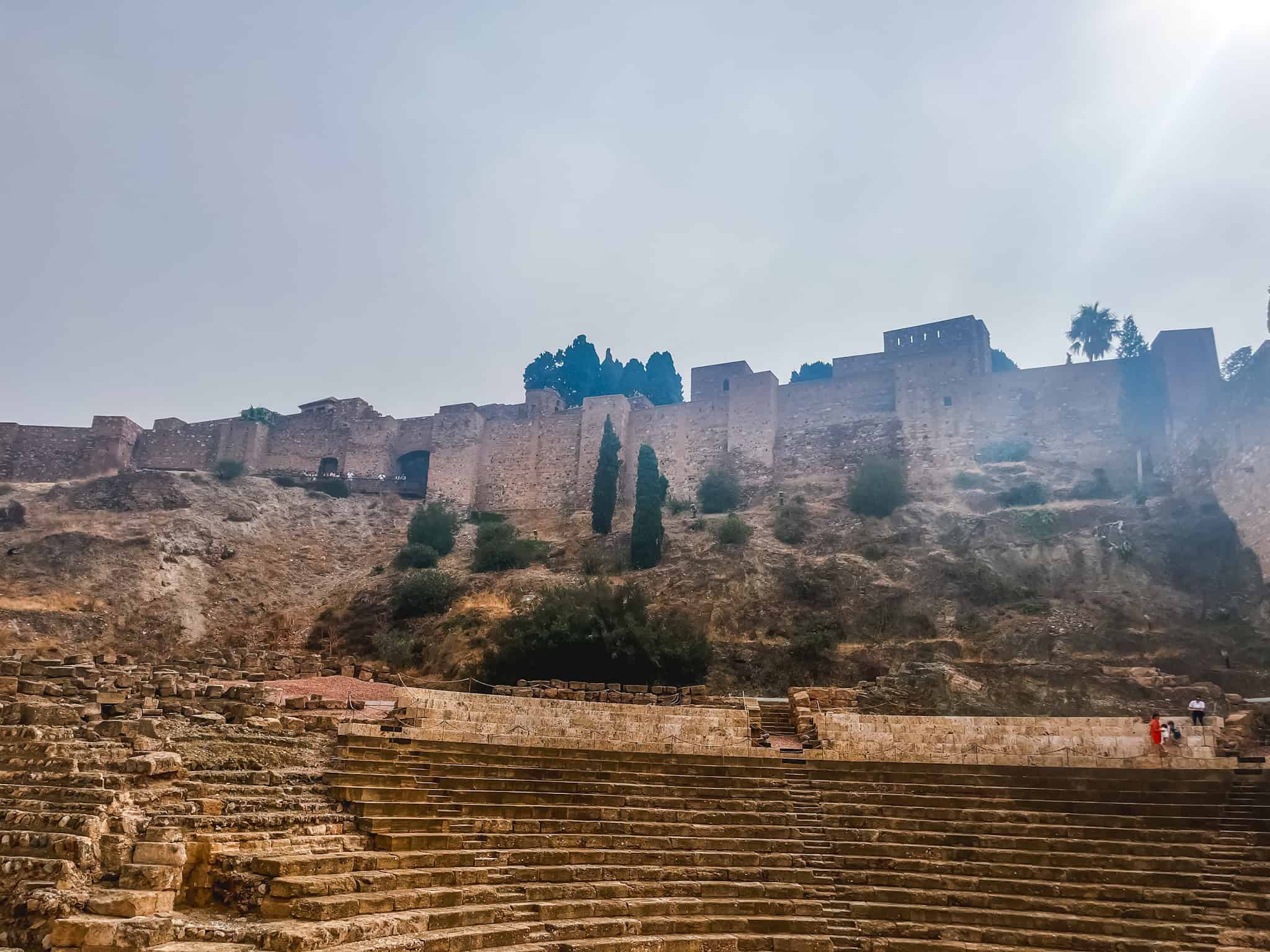 Ancient Roman theatre ruins, free things to do in malaga for culture enthusiasts