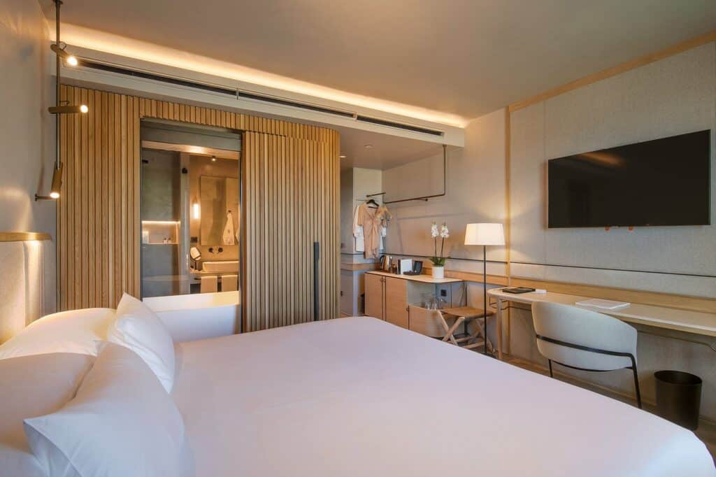 Modern luxury hotel room with contemporary design at the Only You hotel in Malaga - premium accommodation for how many days in Malaga you stay