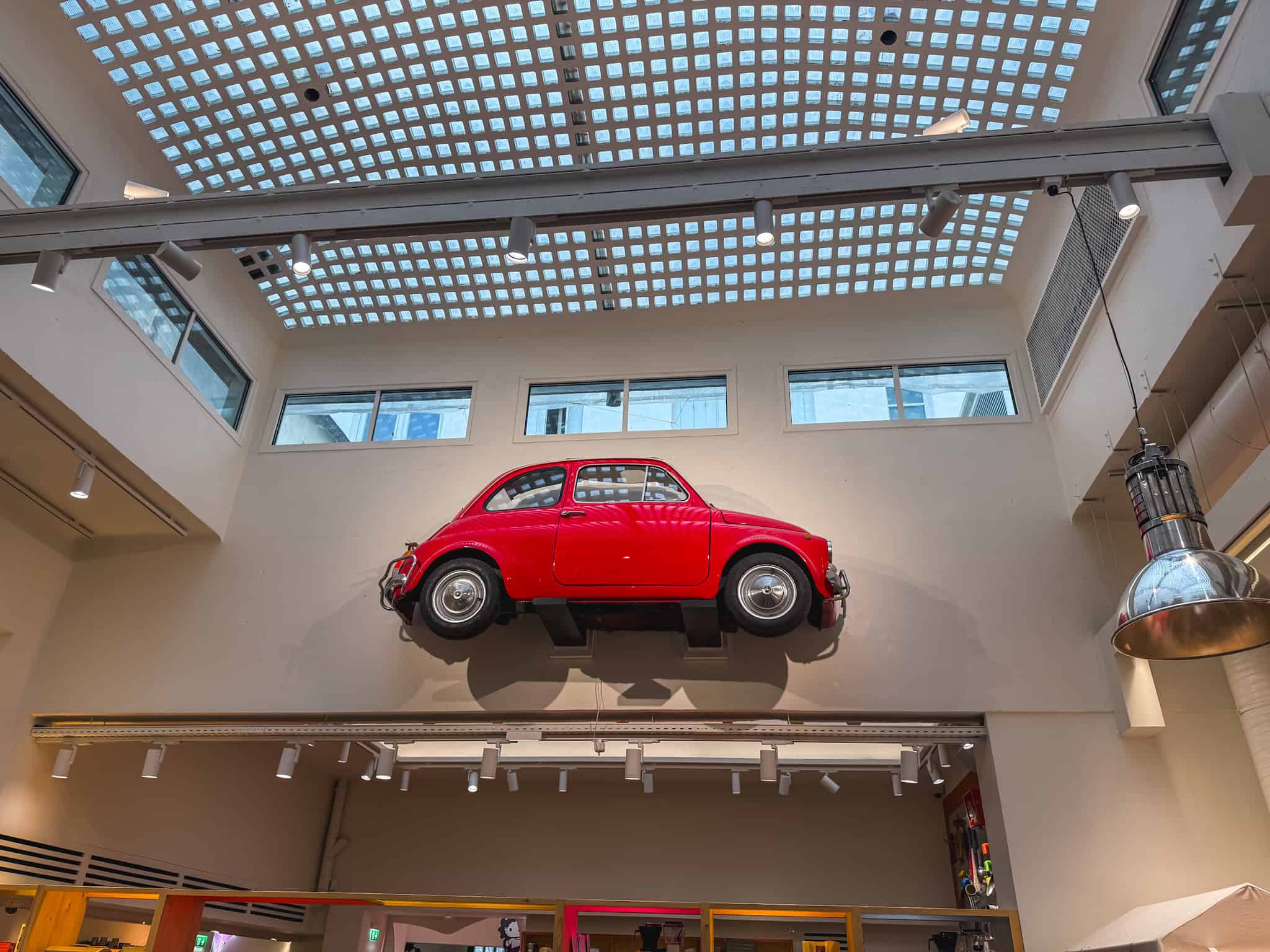 artwork at Merci shopping center in Paris