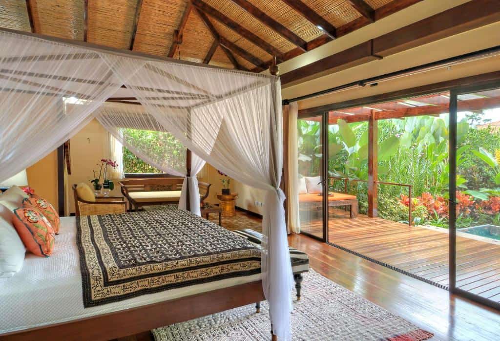 Nayara springs resort with luxury bed in la fortuna costa rica