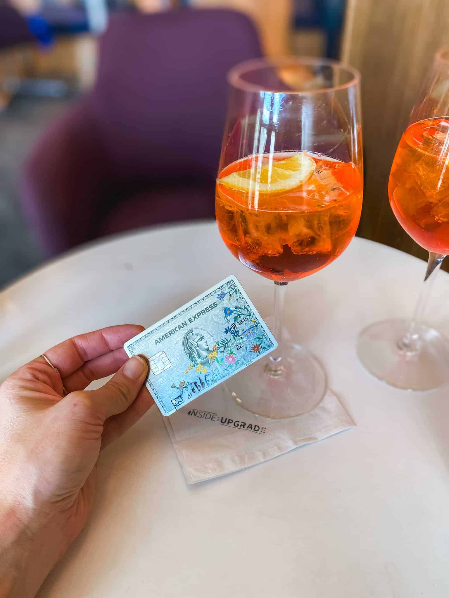 aperol spritzes and an amex platinum