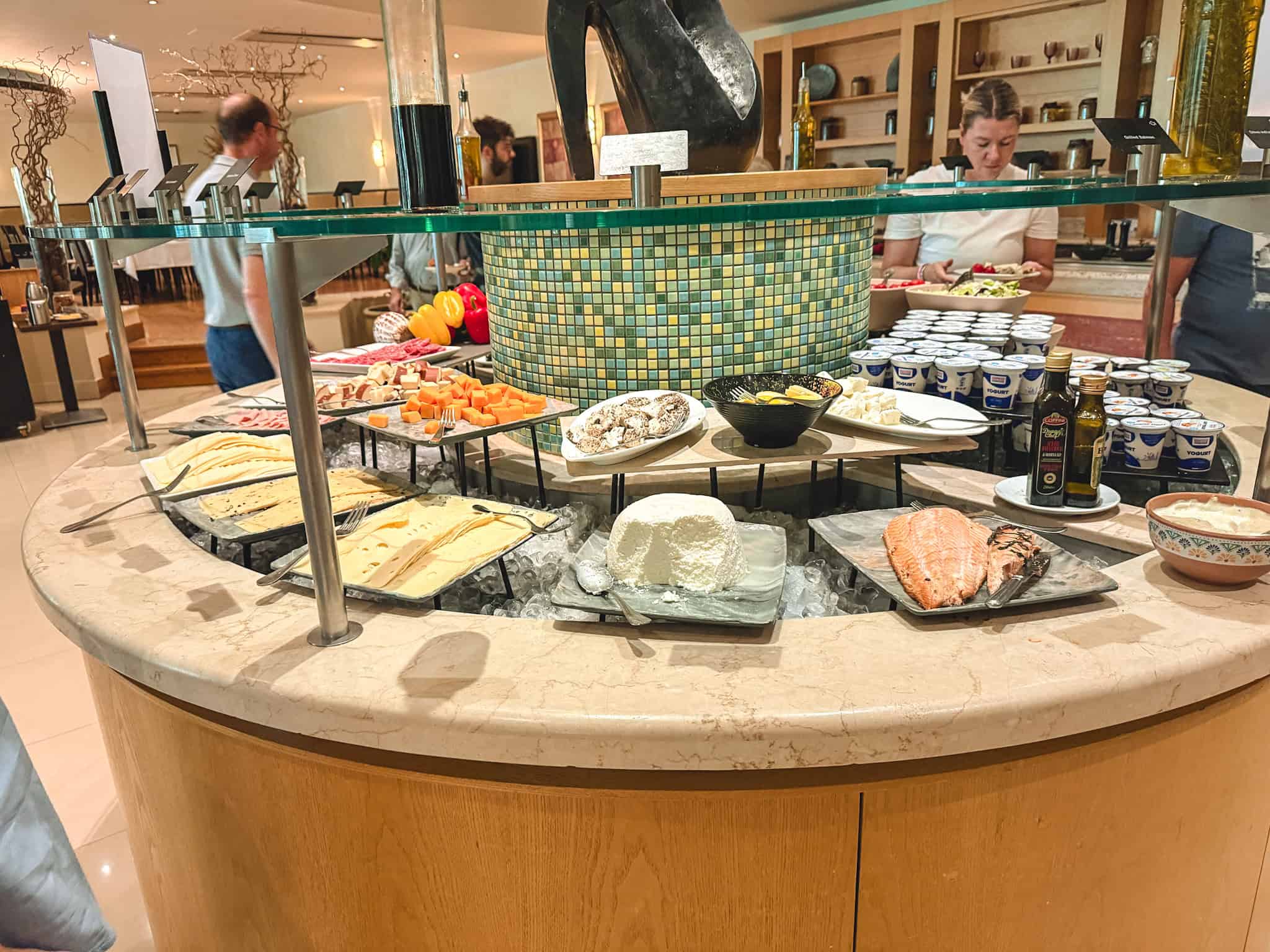 Luxury hotel breakfast buffet spread with Mediterranean cuisine perfect for 3 days in Malta stay