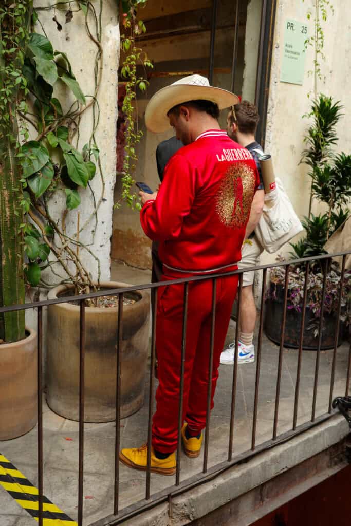 cowboy in all red
