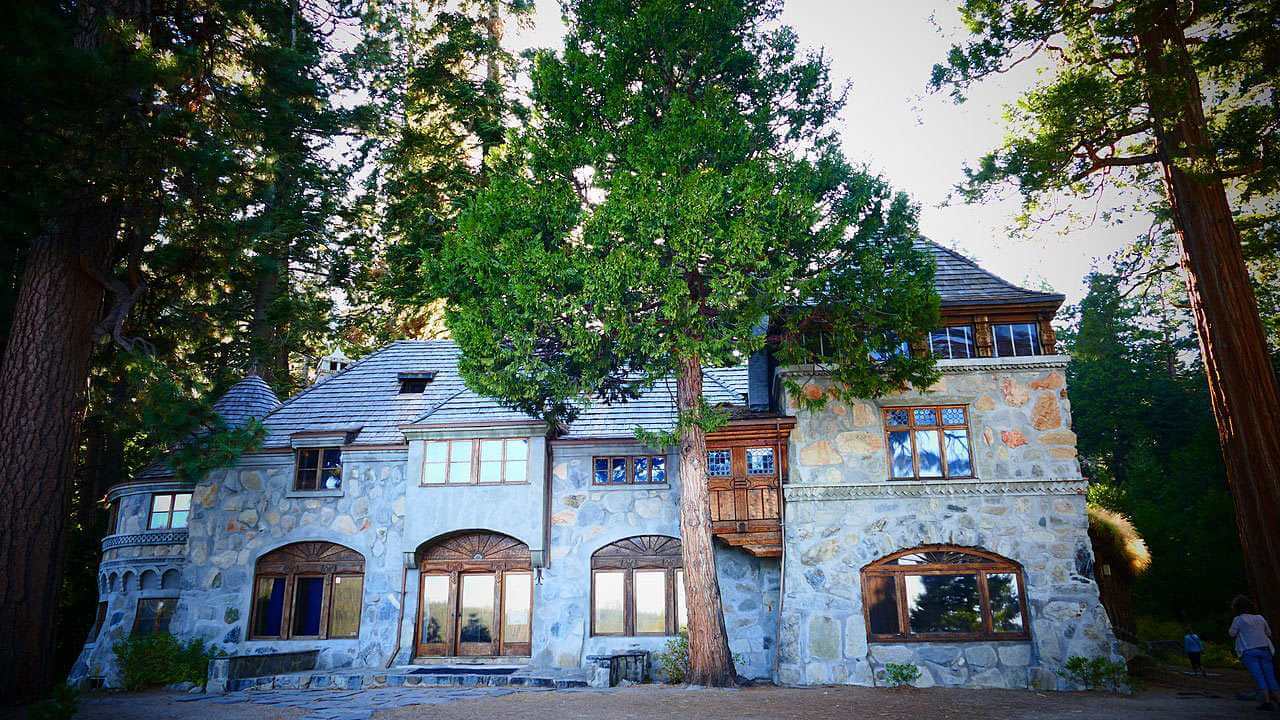 Vikingsholm Castle in Emerald Bay State Park, a Scandinavian-style stone mansion surrounded by towering pines, one of the most visited things to do in Tahoe