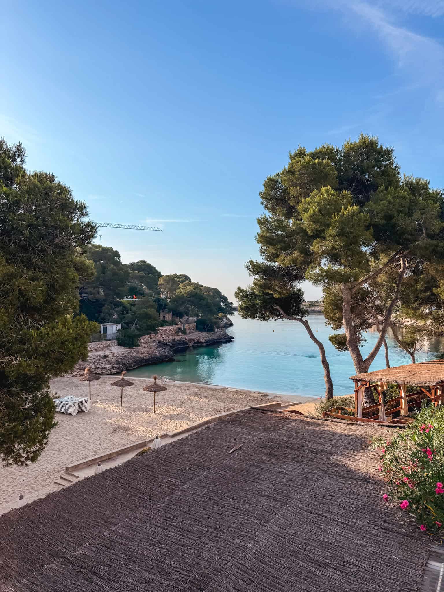 Peaceful beach and turquoise cove in Cala d'Or, Mallorca