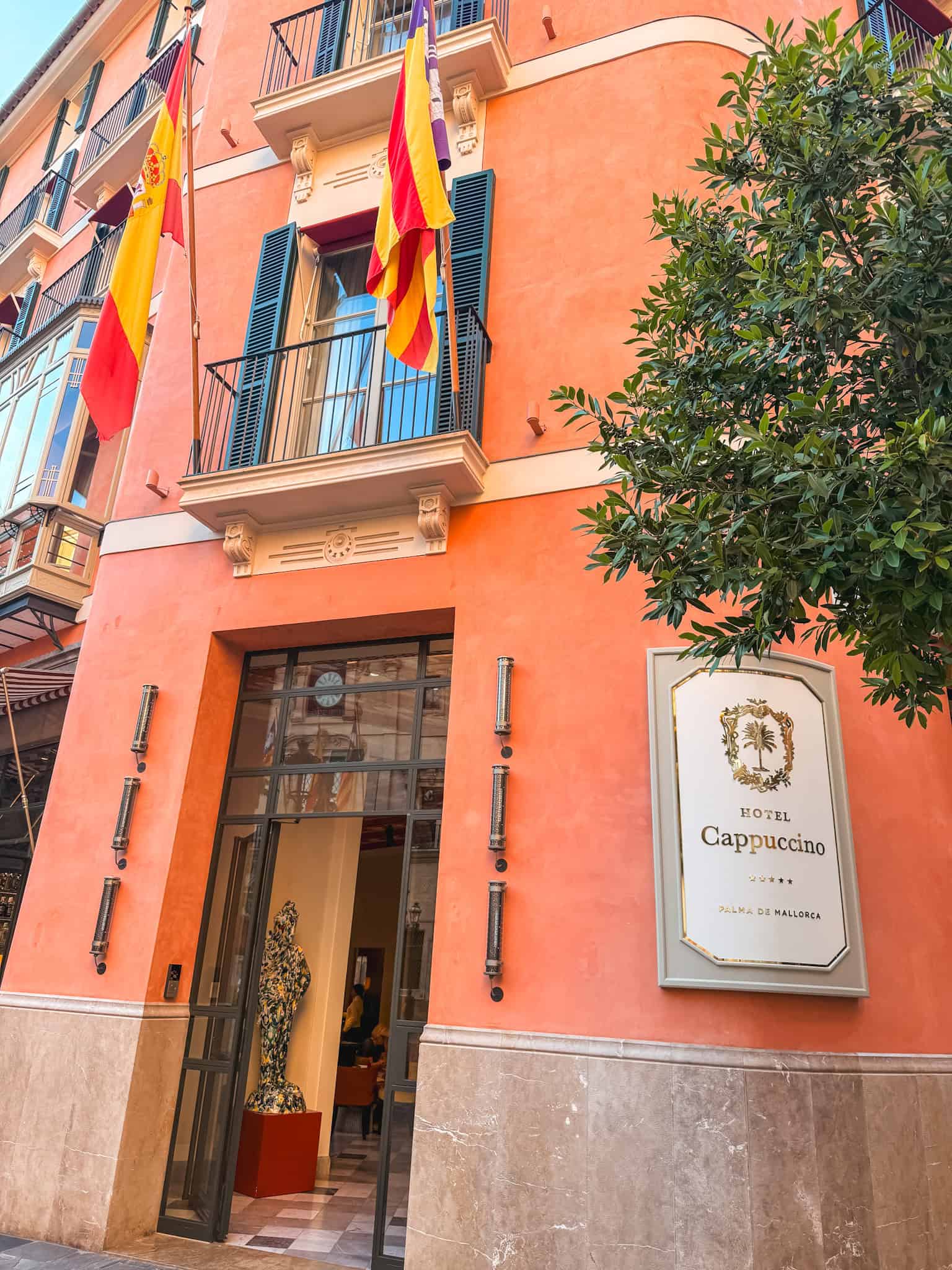 Exterior of Hotel Cappuccino in Palma de Mallorca near the Old Town