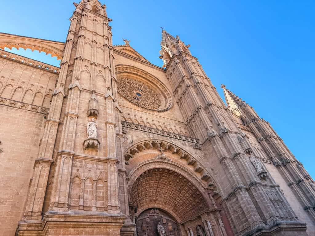 Exterior of Palma Cathedral (La Seu) in Palma de Mallorca