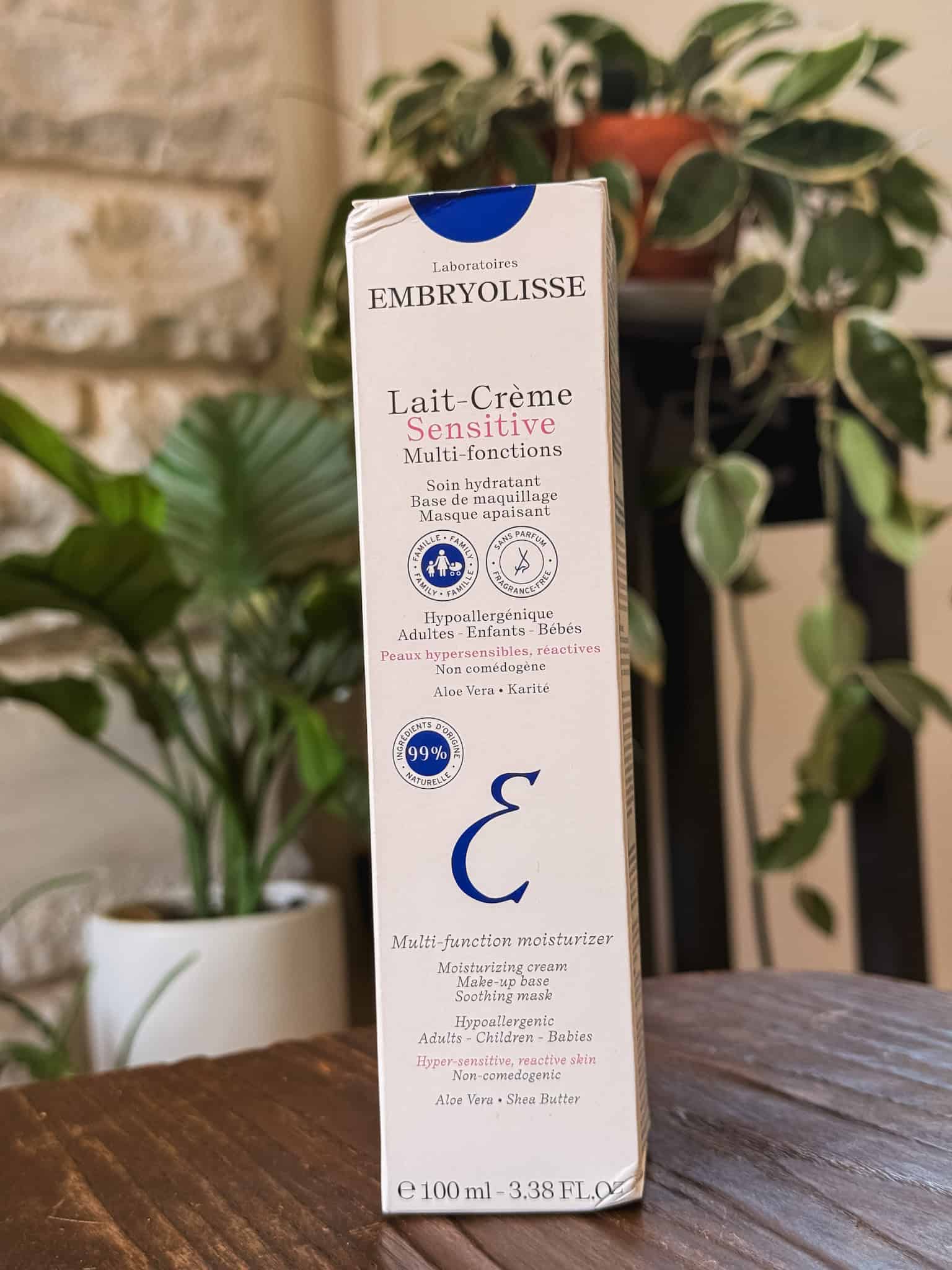 Embryolisse Lait-Crème Sensitive multi-function moisturizer box for hypersensitive skin