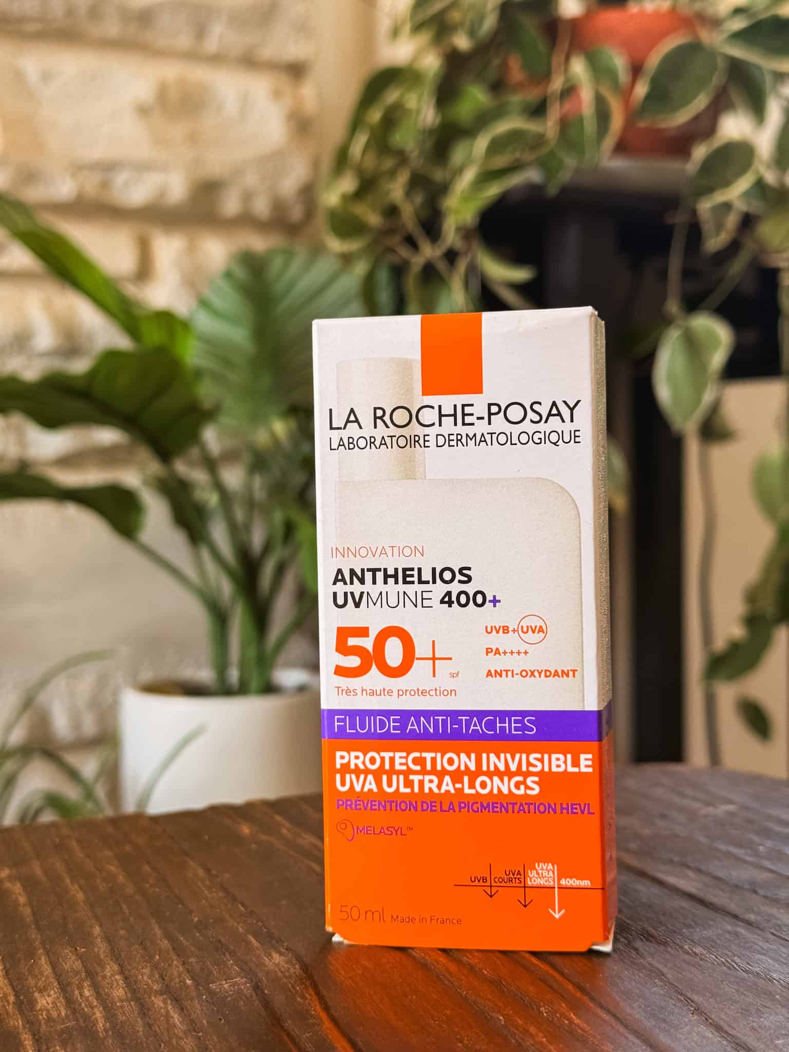La Roche-Posay Anthelios UVmune 400 SPF 50+ sunscreen, a top French pharmacy sunscreen pick